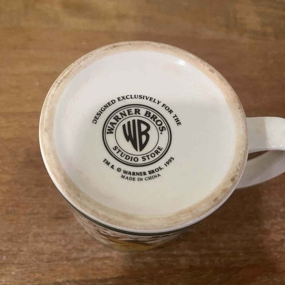 Vintage 1995 Tweety Bird Warner Bros Studio Store Coffee Mug Cup Looney Toons WB - Picture 2 of 8